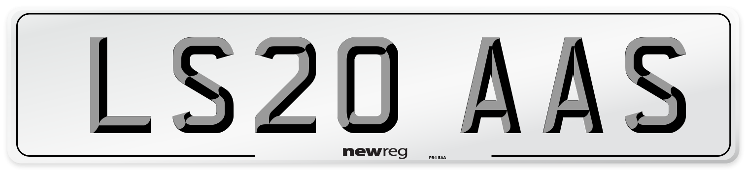 LS20 AAS Number Plate from New Reg